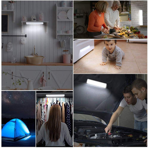 Image of LED Motion Sensor Light, 10 LED Bulbs Operated Wireless Motion Nightlight