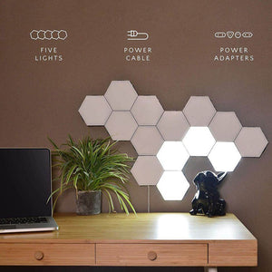 10 Pieces Creative Hexagonal Wall Lamp For Bedroom and Living Room