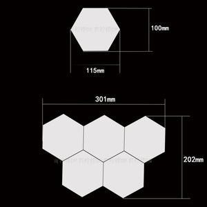 10 Pieces Creative Hexagonal Wall Lamp For Bedroom and Living Room