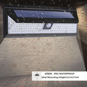 Solar Lights Outdoor 118 LED Wireless Waterproof Security Solar Motion Sensor Lights