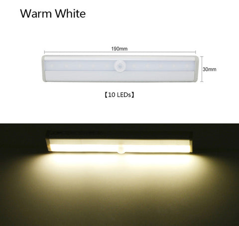 Image of LED Motion Sensor Light, 10 LED Bulbs Operated Wireless Motion Nightlight