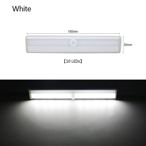 Image of LED Motion Sensor Light, 10 LED Bulbs Operated Wireless Motion Nightlight