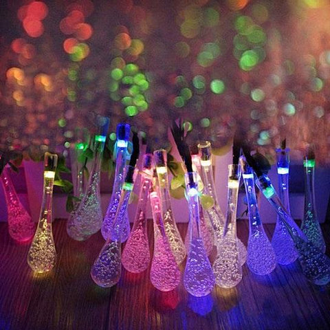 Image of Dew Droplets 20 LED Solar Lights Falling Like Dew