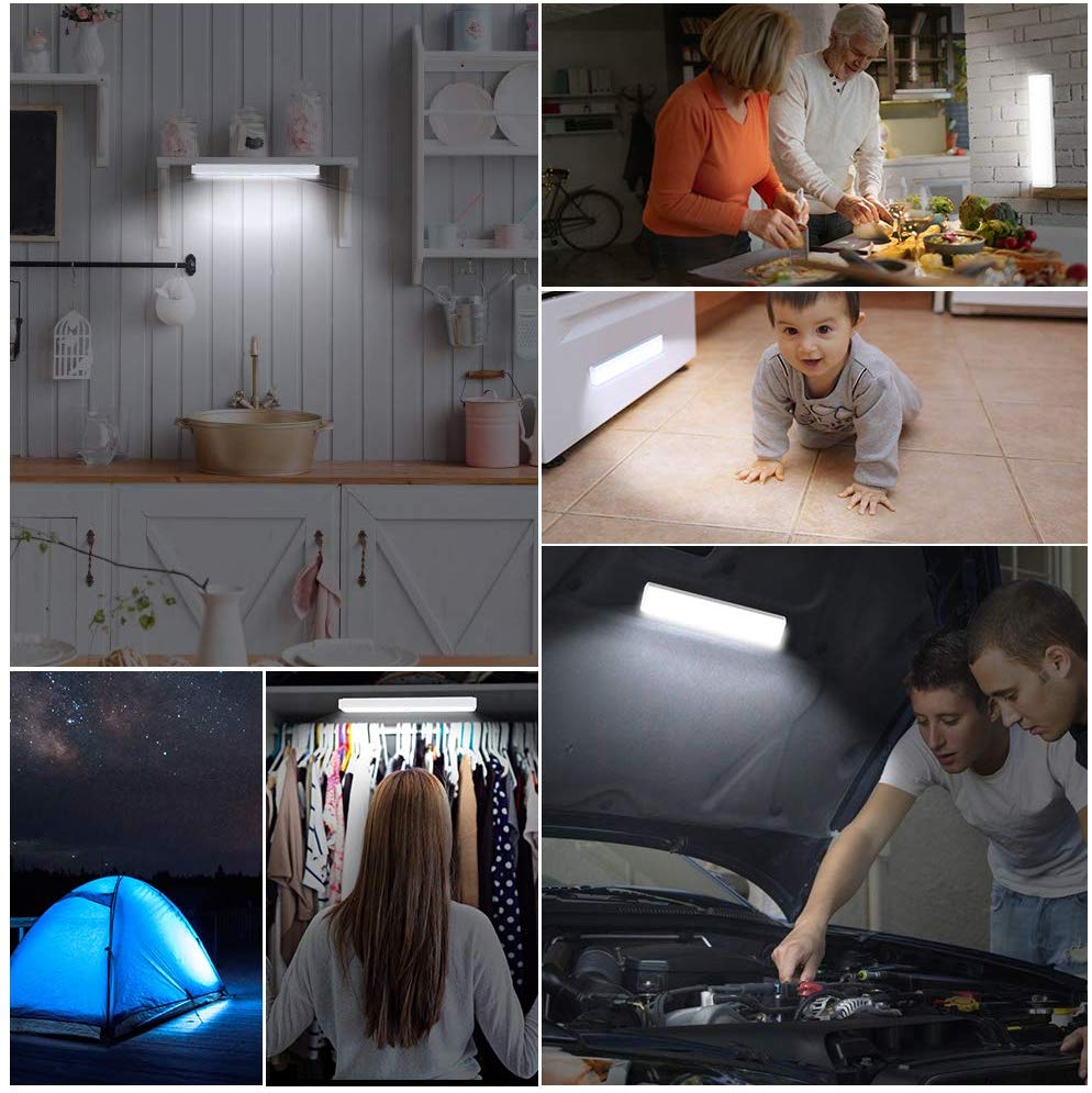 LED Motion Sensor Light, 10 LED Bulbs Operated Wireless Motion Nightlight