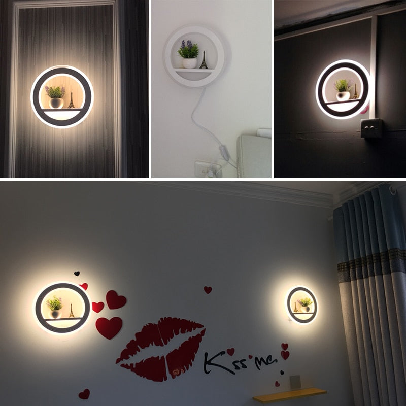 Dimmable Control Modern Decorating Bedroom Living Room LED Wall Lamp